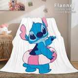 Stitch Blanket Flannel Throw Cosplay Blanket Comforter Sets for Bed - EBuycos
