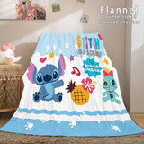 Stitch Blanket Flannel Throw Cosplay Blanket Comforter Sets for Bed - EBuycos