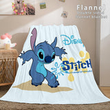 Stitch Blanket Flannel Throw Cosplay Blanket Comforter Sets for Bed - EBuycos