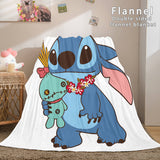 Stitch Blanket Flannel Throw Cosplay Blanket Comforter Sets for Bed - EBuycos