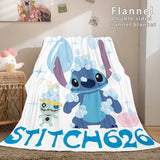Stitch Blanket Flannel Throw Cosplay Blanket Comforter Sets for Bed - EBuycos
