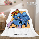 Stitch Blanket Flannel Throw Cosplay Blanket Comforter Sets for Bed - EBuycos