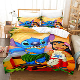 Stitch Cosplay Bedding Set Duvet Cover Comforter Bed Sheets - EBuycos