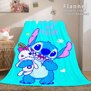 Stitch Cosplay Flannel Throw Blanket Micro Fleece Plush Blanket - EBuycos