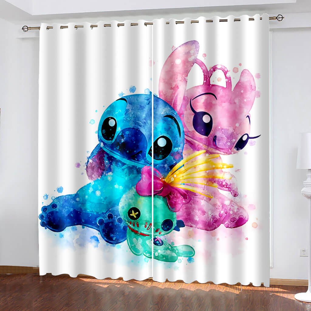 Stitch Curtains Blackout Window Treatments Drapes for Room Decoration