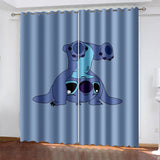 Stitch Curtains Blackout Window Treatments Drapes for Room Decoration