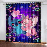 Stitch Curtains Blackout Window Treatments Drapes for Room Decoration