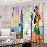 Stitch Curtains Cosplay Blackout Window Drapes for Room Decoration
