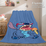 Stitch Flannel Blanket Warm Cozy Bed Blankets Soft Throw Blanket - EBuycos