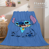 Stitch Flannel Blanket Warm Cozy Bed Blankets Soft Throw Blanket - EBuycos