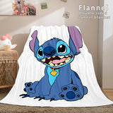 Stitch Flannel Blanket Warm Cozy Bed Blankets Soft Throw Blanket - EBuycos