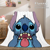 Stitch Flannel Blanket Warm Cozy Bed Blankets Soft Throw Blanket - EBuycos