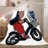 Stitch Flannel Blanket Warm Cozy Bed Blankets Soft Throw Blanket - EBuycos