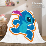 Stitch Flannel Blanket Warm Cozy Bed Blankets Soft Throw Blanket - EBuycos