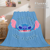 Stitch Flannel Blanket Warm Cozy Bed Blankets Soft Throw Blanket - EBuycos