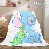 Stitch Flannel Blanket Warm Cozy Bed Blankets Soft Throw Blanket - EBuycos