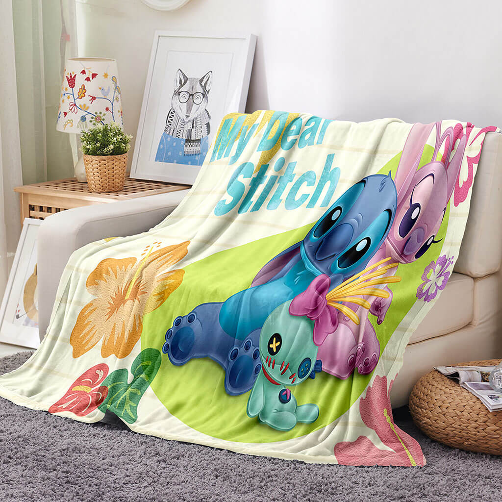 Stitch Pattern Blanket Flannel Throw Room Decoration