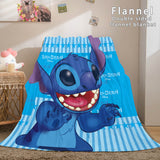 Stitch and Angel Flannel Blanket Cozy Bed Blankets Soft Throw Blanket - EBuycos