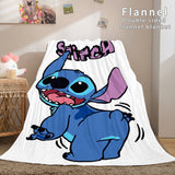 Stitch and Angel Flannel Blanket Cozy Bed Blankets Soft Throw Blanket - EBuycos