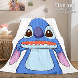 Stitch and Angel Flannel Blanket Cozy Bed Blankets Soft Throw Blanket - EBuycos