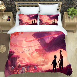 Strange World Bedding Set Pattern Quilt Cover Without Filler
