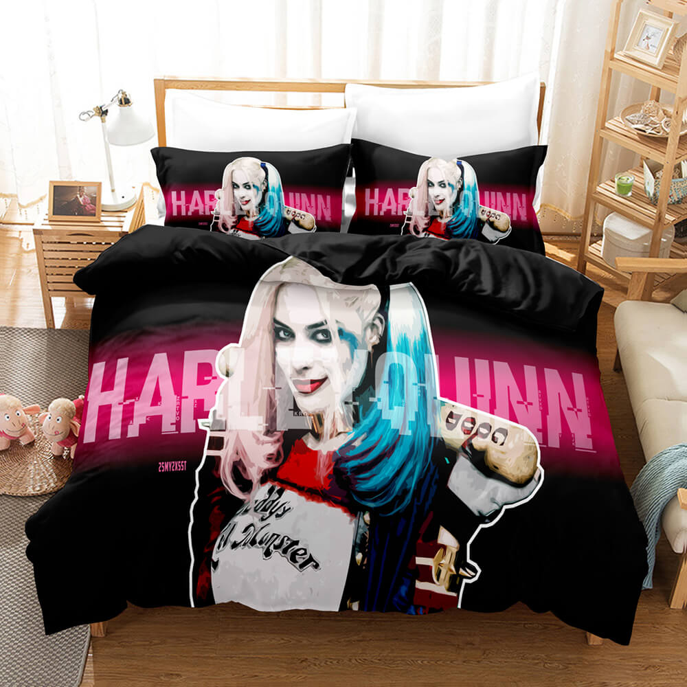 Suicide Squad Harley Quinn Bedding Set Duvet Cover Comforter Bed Sheets - EBuycos