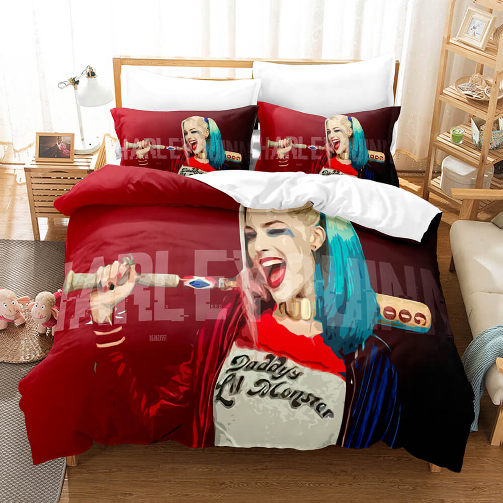 Suicide Squad Harley Quinn Bedding Set Duvet Cover Comforter Bed Sheets - EBuycos