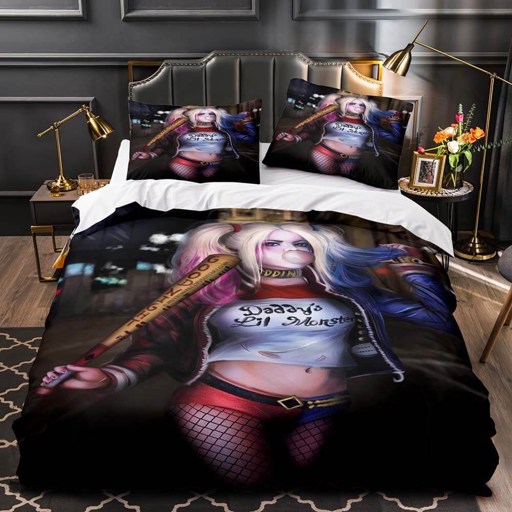 Suicide Squad Harley Quinn Deadpool Bedding Set Quilt Duvet Cover Sets - EBuycos