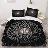Sun Face Moon and Sun Bedding Sets Quilt Cover Without Filler