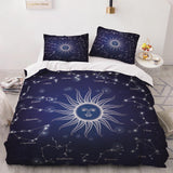 Sun Face Moon and Sun Bedding Sets Quilt Cover Without Filler