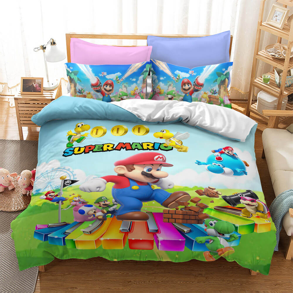 Super Mario Bedding Sets Pattern Quilt Cover Without Filler