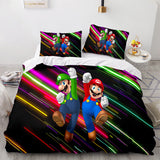 Super Mario Cosplay Bedding Set Full Duvet Cover Comforter Bed Sheets - EBuycos