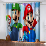 Super Mario Curtains Blackout Window Treatments Drapes for Room Decor