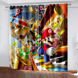 Super Mario Curtains Cosplay Blackout Window Drapes
