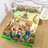 Super Mario Sonic Bedding Set Cosplay Quilt Cover Without Filler