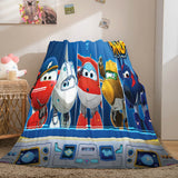 Super Wings Cosplay Flannel Fleece Throw Blanket Comforter Bedding Sets - EBuycos