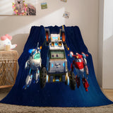 Super Wings Cosplay Flannel Fleece Throw Blanket Comforter Bedding Sets - EBuycos