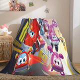 Super Wings Cosplay Flannel Fleece Throw Blanket Comforter Bedding Sets - EBuycos