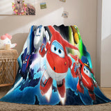 Super Wings Cosplay Flannel Fleece Throw Blanket Comforter Bedding Sets - EBuycos