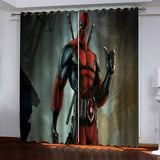 Superhero Deadpool Pattern Curtains Blackout Window Drapes