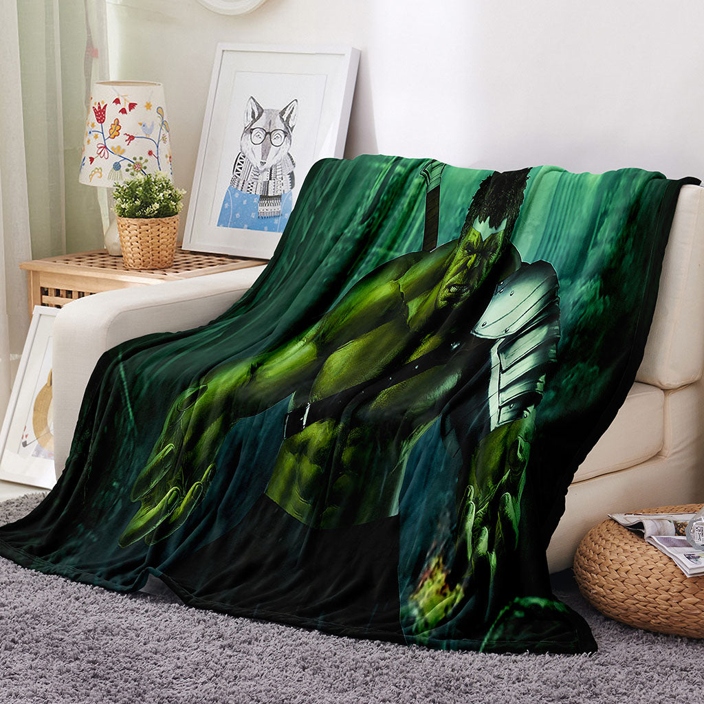 Superhero Hulk Blanket Flannel Throw Room Decoration