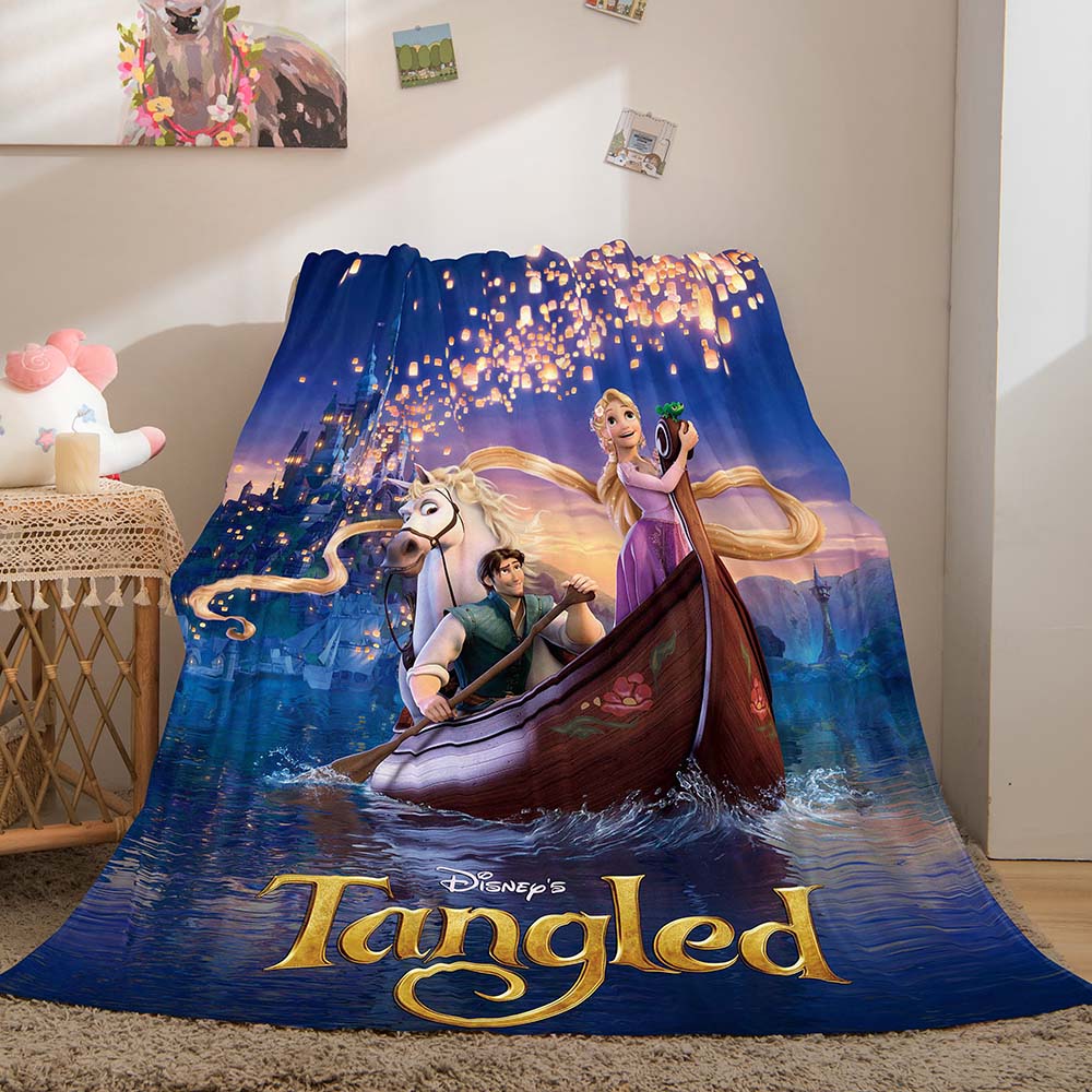 Tangled Blanket Pattern Flannel Throw Room Decoration