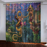 Tangled Curtains Pattern Blackout Window Drapes