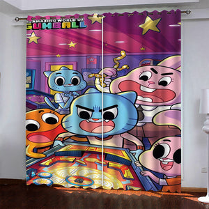 The Amazing World of Gumball Curtains Blackout Window Drapes
