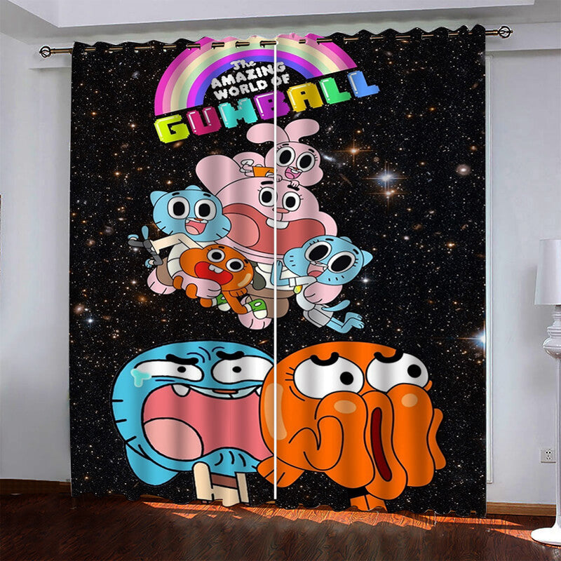 The Amazing World of Gumball Curtains Blackout Window Drapes
