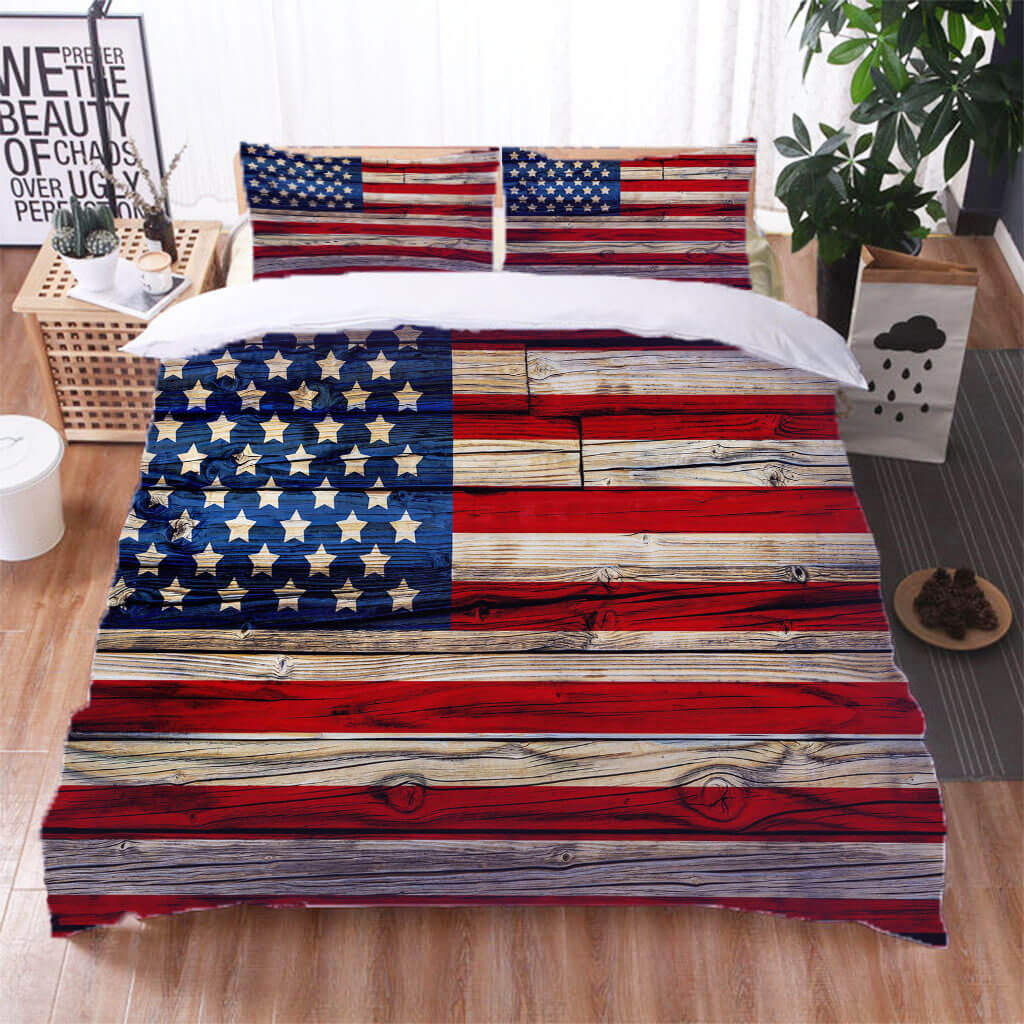 The American National Flag Bedding Set Quilt Cover Without Filler
