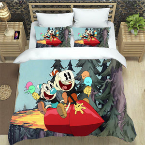 The Cuphead Show Bedding Set Quilt Cover Without Filler