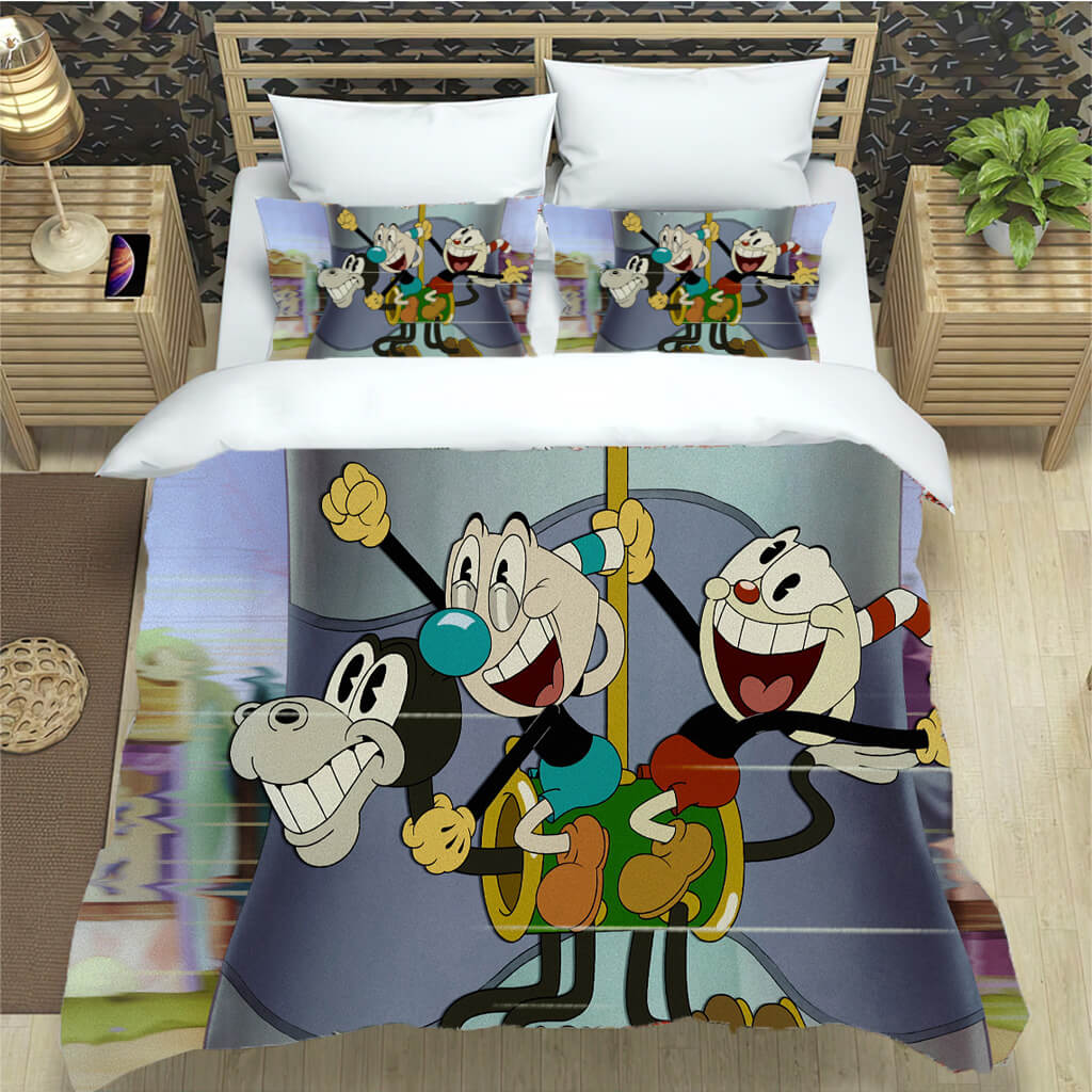 The Cuphead Show Bedding Set Quilt Cover Without Filler