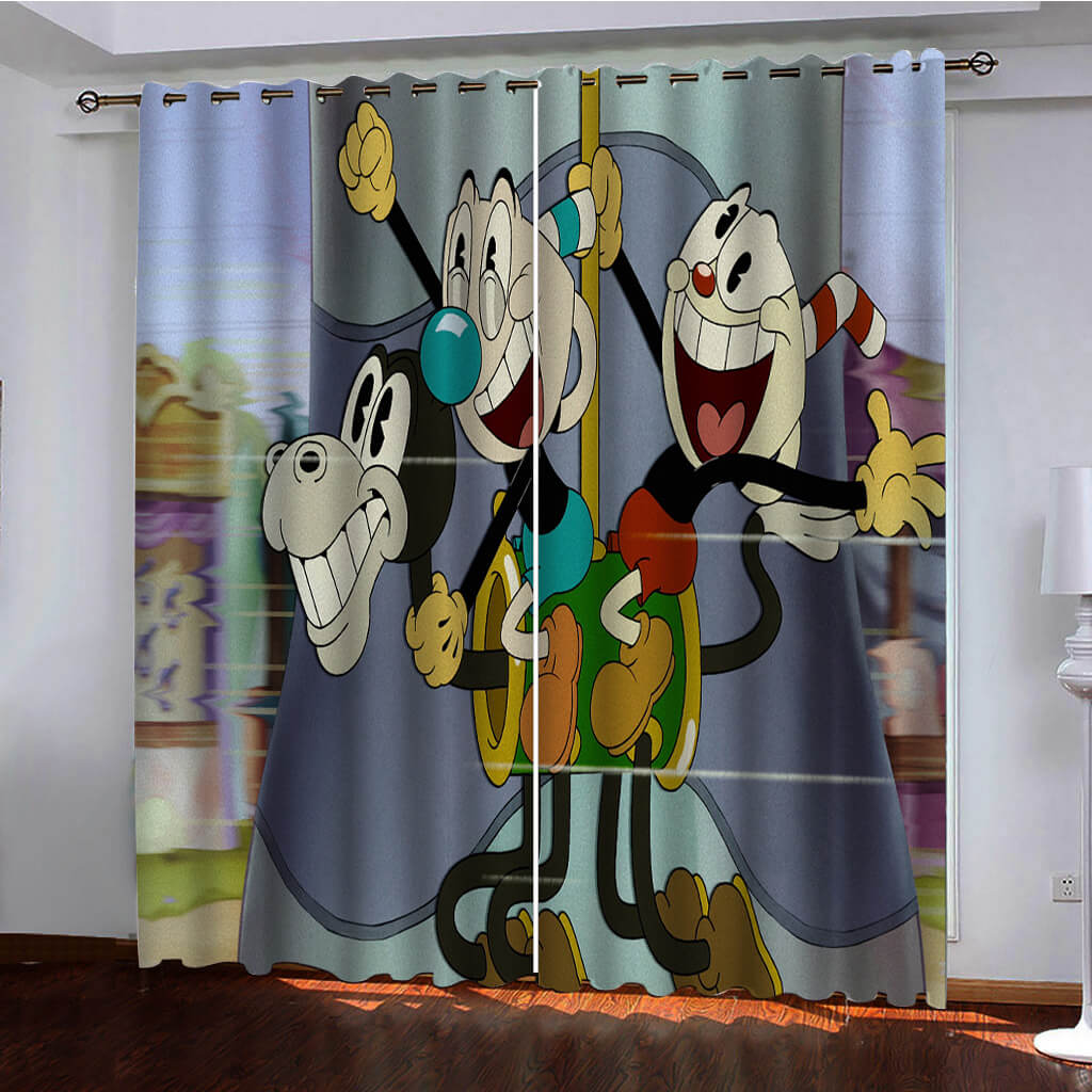 The Cuphead Show Curtains Blackout Window Drapes