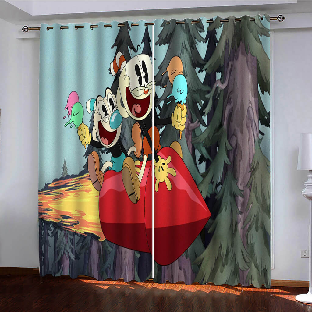The Cuphead Show Curtains Blackout Window Drapes